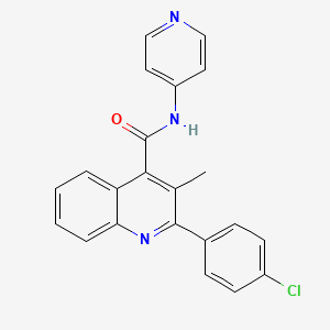 2-(4-chlorophenyl)-3-methyl-N-4-pyridinyl-4-quinolinecarboxamide