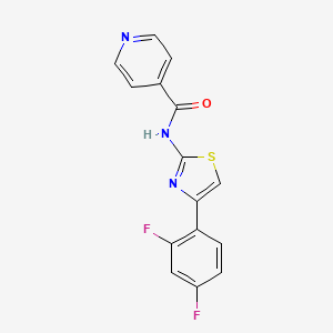 N-[4-(2,4-difluorophenyl)-1,3-thiazol-2-yl]pyridine-4-carboxamide