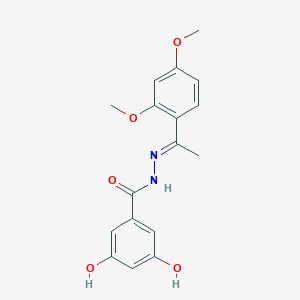 molecular formula C17H18N2O5 B403831 N'-[1-(2,4-dimethoxyphenyl)ethylidene]-3,5-dihydroxybenzohydrazide 