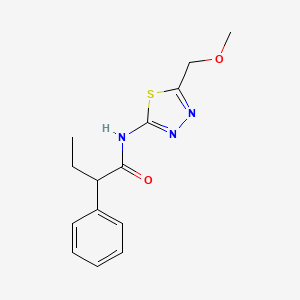 N-[5-(methoxymethyl)-1,3,4-thiadiazol-2-yl]-2-phenylbutanamide