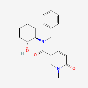 N-benzyl-N-[(1R*,2R*)-2-hydroxycyclohexyl]-1-methyl-6-oxo-1,6-dihydropyridine-3-carboxamide