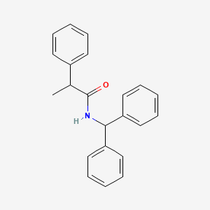 molecular formula C22H21NO B4038333 N-(二苯甲基)-2-苯基丙酰胺 