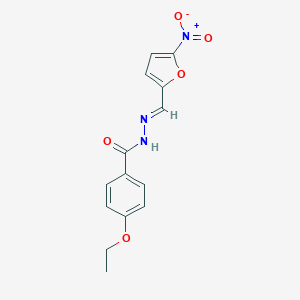 molecular formula C14H13N3O5 B403834 4-ethoxy-N'-({5-nitro-2-furyl}methylene)benzohydrazide CAS No. 303759-79-7