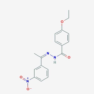 molecular formula C17H17N3O4 B403835 4-ethoxy-N'-(1-{3-nitrophenyl}ethylidene)benzohydrazide 