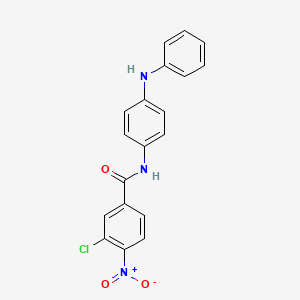 N-(4-anilinophenyl)-3-chloro-4-nitrobenzamide