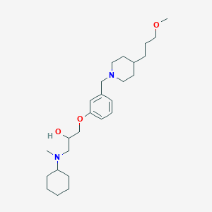 molecular formula C26H44N2O3 B4038369 1-[环己基(甲基)氨基]-3-(3-{[4-(3-甲氧基丙基)-1-哌啶基]甲基}苯氧基)-2-丙醇 