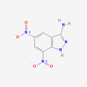 molecular formula C7H5N5O4 B403838 3-amino-5,7-bisnitro-1H-indazole 