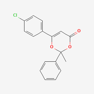 molecular formula C17H13ClO3 B4038405 6-(4-Chlorophenyl)-2-methyl-2-phenyl-1,3-dioxin-4-one 