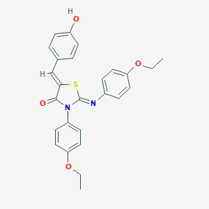 (2Z,5Z)-3-(4-ethoxyphenyl)-2-[(4-ethoxyphenyl)imino]-5-(4-hydroxybenzylidene)-1,3-thiazolidin-4-one