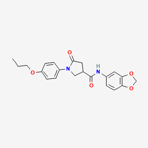 N-(2H-1,3-BENZODIOXOL-5-YL)-5-OXO-1-(4-PROPOXYPHENYL)PYRROLIDINE-3-CARBOXAMIDE