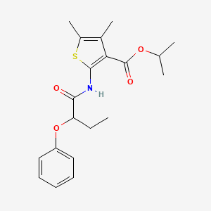 molecular formula C20H25NO4S B4038429 isopropyl 4,5-dimethyl-2-[(2-phenoxybutanoyl)amino]-3-thiophenecarboxylate 