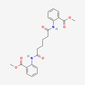 molecular formula C22H24N2O6 B4038437 METHYL 2-({6-[2-(METHOXYCARBONYL)ANILINO]-6-OXOHEXANOYL}AMINO)BENZOATE 