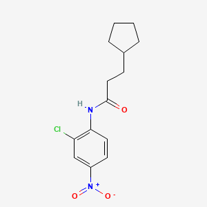 N-(2-chloro-4-nitrophenyl)-3-cyclopentylpropanamide