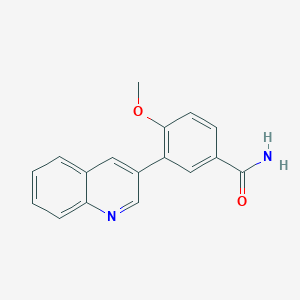 molecular formula C17H14N2O2 B4038439 4-methoxy-3-quinolin-3-ylbenzamide 