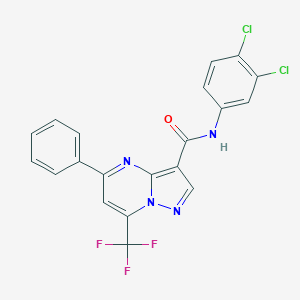 N-(3,4-dichlorophenyl)-5-phenyl-7-(trifluoromethyl)pyrazolo[1,5-a]pyrimidine-3-carboxamide