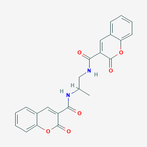 molecular formula C23H18N2O6 B4038460 N,N'-propane-1,2-diylbis(2-oxo-2H-chromene-3-carboxamide) 