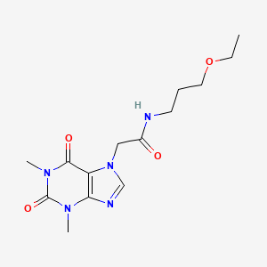 molecular formula C14H21N5O4 B4038463 2-(1,3-dimethyl-2,6-dioxo-1,2,3,6-tetrahydro-7H-purin-7-yl)-N-(3-ethoxypropyl)acetamide 