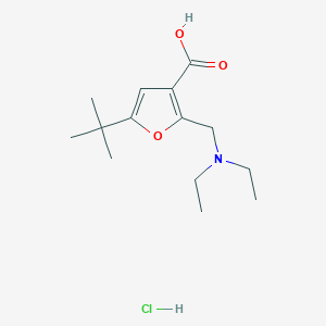 molecular formula C14H24ClNO3 B4038471 5-Tert-butyl-2-diethylaminomethyl-furan-3-carboxylic acid hydrochloride 