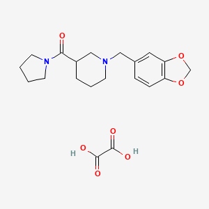 molecular formula C20H26N2O7 B4038482 1-(1,3-苯并二氧杂环-5-基甲基)-3-(1-吡咯烷基羰基)哌啶草酸盐 