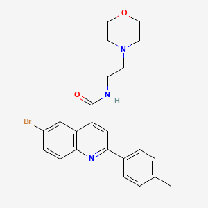 molecular formula C23H24BrN3O2 B4038488 6-bromo-2-(4-methylphenyl)-N-[2-(4-morpholinyl)ethyl]-4-quinolinecarboxamide 