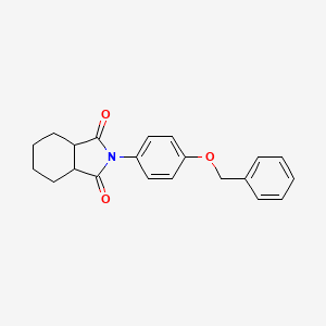 molecular formula C21H21NO3 B4038495 2-[4-(benzyloxy)phenyl]hexahydro-1H-isoindole-1,3(2H)-dione 