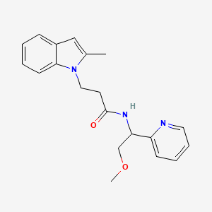 N-(2-methoxy-1-pyridin-2-ylethyl)-3-(2-methyl-1H-indol-1-yl)propanamide