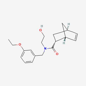 (1R*,2R*,4R*)-N-(3-ethoxybenzyl)-N-(2-hydroxyethyl)bicyclo[2.2.1]hept-5-ene-2-carboxamide