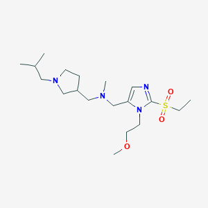 N-[[2-ethylsulfonyl-3-(2-methoxyethyl)imidazol-4-yl]methyl]-N-methyl-1-[1-(2-methylpropyl)pyrrolidin-3-yl]methanamine