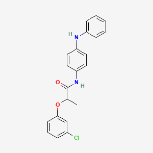 molecular formula C21H19ClN2O2 B4038554 2-(3-chlorophenoxy)-N-[4-(phenylamino)phenyl]propanamide 