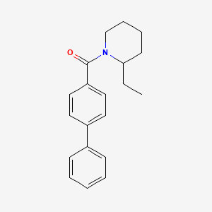 molecular formula C20H23NO B4038561 1-(4-联苯基羰基)-2-乙基哌啶 