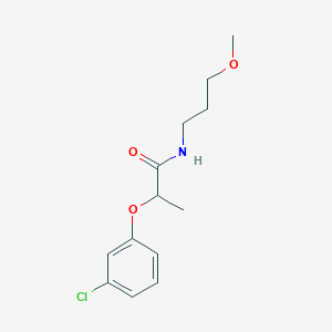 molecular formula C13H18ClNO3 B4038572 2-(3-氯苯氧基)-N-(3-甲氧基丙基)丙酰胺 