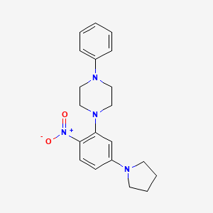 1-[2-nitro-5-(1-pyrrolidinyl)phenyl]-4-phenylpiperazine