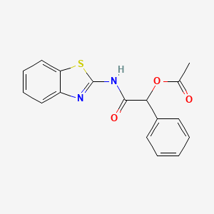 Acetic acid (benzothiazol-2-ylcarbamoyl)-phenyl-methyl ester