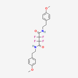 molecular formula C22H24F4N2O4 B4038620 2,2,3,3-四氟-N,N'-双[2-(4-甲氧基苯基)乙基]琥珀酰胺 