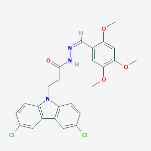 3-(3,6-dichloro-9H-carbazol-9-yl)-N'-(2,4,5-trimethoxybenzylidene)propanohydrazide