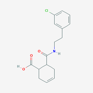 molecular formula C16H18ClNO3 B4038639 6-{[(3-CHLOROPHENETHYL)AMINO]CARBONYL}-3-CYCLOHEXENE-1-CARBOXYLIC ACID 