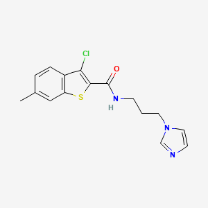 3-chloro-N-[3-(1H-imidazol-1-yl)propyl]-6-methyl-1-benzothiophene-2-carboxamide