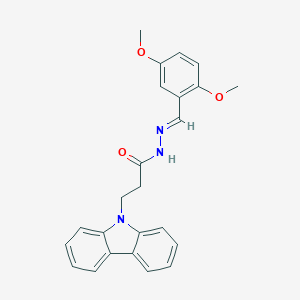 molecular formula C24H23N3O3 B403865 3-(9H-carbazol-9-yl)-N'-(2,5-dimethoxybenzylidene)propanohydrazide CAS No. 342032-25-1