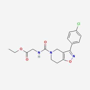 ethyl N-{[3-(4-chlorophenyl)-6,7-dihydroisoxazolo[4,5-c]pyridin-5(4H)-yl]carbonyl}glycinate