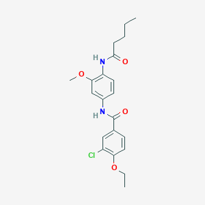 3-chloro-4-ethoxy-N-[3-methoxy-4-(pentanoylamino)phenyl]benzamide