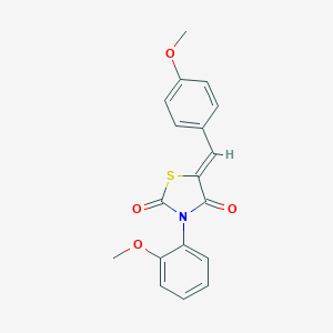 molecular formula C18H15NO4S B403870 5-(4-Methoxy-benzylidene)-3-(2-methoxy-phenyl)-thiazolidine-2,4-dione 