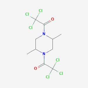 molecular formula C10H12Cl6N2O2 B4038706 2,5-dimethyl-1,4-bis(trichloroacetyl)piperazine 