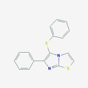 molecular formula C17H12N2S2 B403872 6-苯基-5-(苯硫基)咪唑并[2,1-b]噻唑 CAS No. 400743-32-0