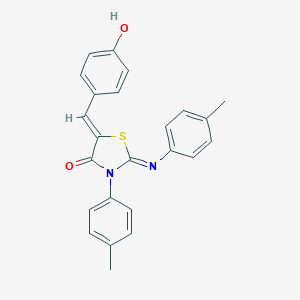 molecular formula C24H20N2O2S B403873 5-(4-Hydroxy-benzylidene)-3-p-tolyl-2-p-tolylimino-thiazolidin-4-one 