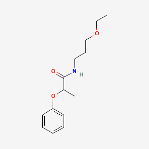 molecular formula C14H21NO3 B4038733 N-(3-ethoxypropyl)-2-phenoxypropanamide 