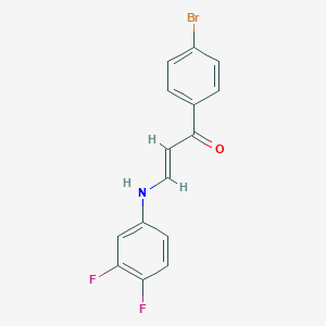 1-(4-bromophenyl)-3-[(3,4-difluorophenyl)amino]-2-propen-1-one