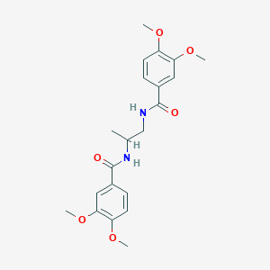 molecular formula C21H26N2O6 B4038756 N,N'-propane-1,2-diylbis(3,4-dimethoxybenzamide) 