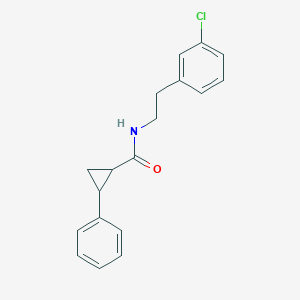 molecular formula C18H18ClNO B4038762 N-[2-(3-chlorophenyl)ethyl]-2-phenylcyclopropanecarboxamide 