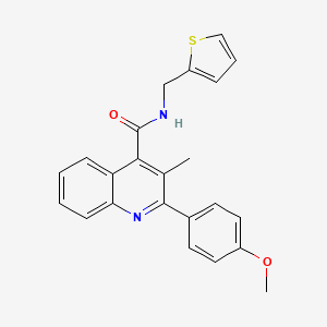 2-(4-methoxyphenyl)-3-methyl-N-(thiophen-2-ylmethyl)quinoline-4-carboxamide