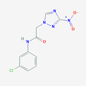 molecular formula C10H8ClN5O3 B403880 N-(3-chlorophenyl)-2-{3-nitro-1H-1,2,4-triazol-1-yl}acetamide CAS No. 312635-38-4